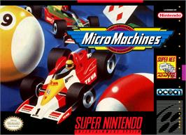 Box cover for Micro Machines on the Nintendo SNES.