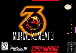 Box cover for Mortal Kombat 3 on the Nintendo SNES.