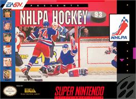 Box cover for Nhlpa Hockey 93 on the Nintendo SNES.