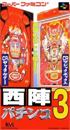 Box cover for Nishijin Pachinko 3 on the Nintendo SNES.
