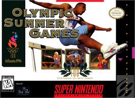 Box cover for Olympic Summer Games on the Nintendo SNES.