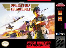 Box cover for Operation Thunderbolt on the Nintendo SNES.