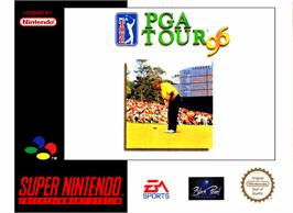 Box cover for PGA Tour '96 on the Nintendo SNES.