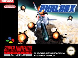 Box cover for Phalanx on the Nintendo SNES.