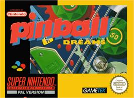 Box cover for Pinball Dreams on the Nintendo SNES.
