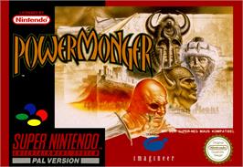 Box cover for Powermonger on the Nintendo SNES.