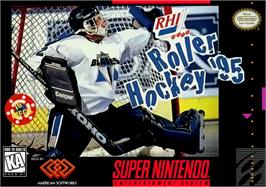 Box cover for Rhi Roller Hockey '95 on the Nintendo SNES.