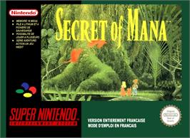 Box cover for Secret of Mana on the Nintendo SNES.