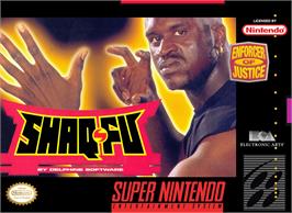 Box cover for Shaq Fu on the Nintendo SNES.