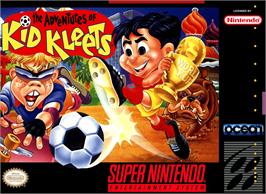 Box cover for Soccer Kid on the Nintendo SNES.