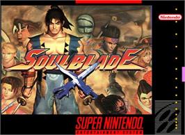 Box cover for Soul Blade on the Nintendo SNES.