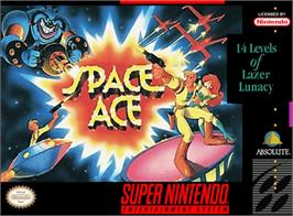 Box cover for Space Ace on the Nintendo SNES.