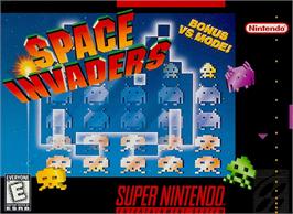 Box cover for Space Invaders on the Nintendo SNES.