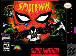 Box cover for Spider-man on the Nintendo SNES.