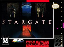 Box cover for Stargate on the Nintendo SNES.