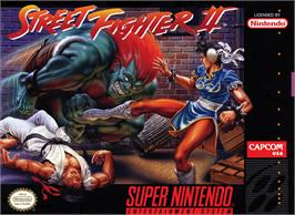 Box cover for Street Fighter 2 on the Nintendo SNES.