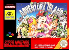 Box cover for Super Adventure Island on the Nintendo SNES.