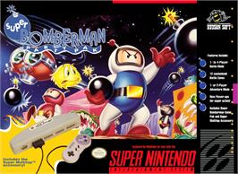 Box cover for Super Bomberman on the Nintendo SNES.