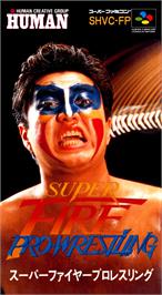 Box cover for Super Fire Pro Wrestling on the Nintendo SNES.