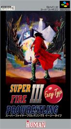 Box cover for Super Fire Pro Wrestling 3 - Easy Type on the Nintendo SNES.