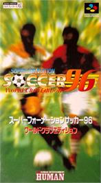 Box cover for Super Formation Soccer 96 - World Club Edition on the Nintendo SNES.