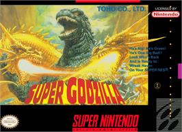 Box cover for Super Godzilla on the Nintendo SNES.