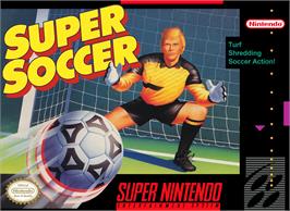 Box cover for Super Soccer on the Nintendo SNES.