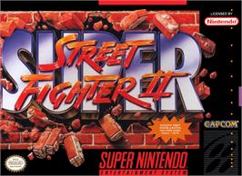 Box cover for Super Street Fighter 2 on the Nintendo SNES.