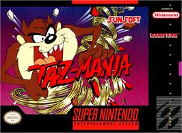 Box cover for Taz-mania on the Nintendo SNES.