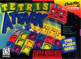 Box cover for Tetris Attack on the Nintendo SNES.