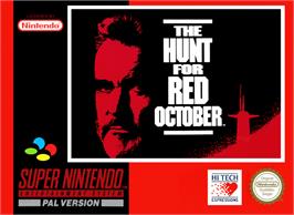 Box cover for The Hunt for Red October on the Nintendo SNES.