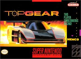 Box cover for Top Gear on the Nintendo SNES.