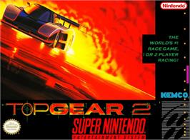 Box cover for Top Gear 2 on the Nintendo SNES.