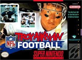 Box cover for Troy Aikman Nfl Football on the Nintendo SNES.