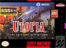 Box cover for Utopia - The Creation Of A Nation on the Nintendo SNES.