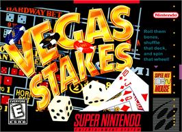 Box cover for Vegas Stakes on the Nintendo SNES.