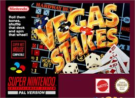 Box cover for Vegas Stakes on the Nintendo SNES.