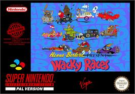 Box cover for Wacky Races on the Nintendo SNES.