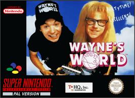 Box cover for Wayne's World on the Nintendo SNES.