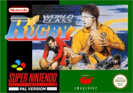 Box cover for World Class Rugby on the Nintendo SNES.