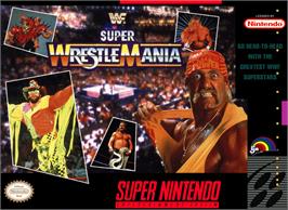 Box cover for Wwf Super Wrestlemania on the Nintendo SNES.