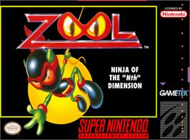 Box cover for Zool on the Nintendo SNES.