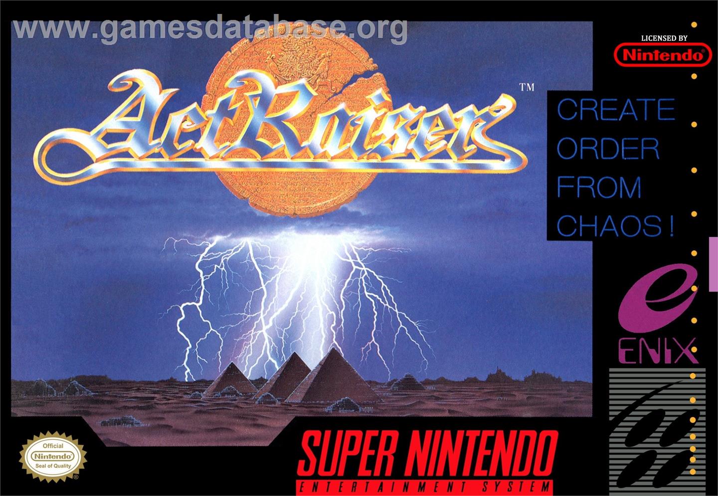 Actraiser - Nintendo SNES - Artwork - Box