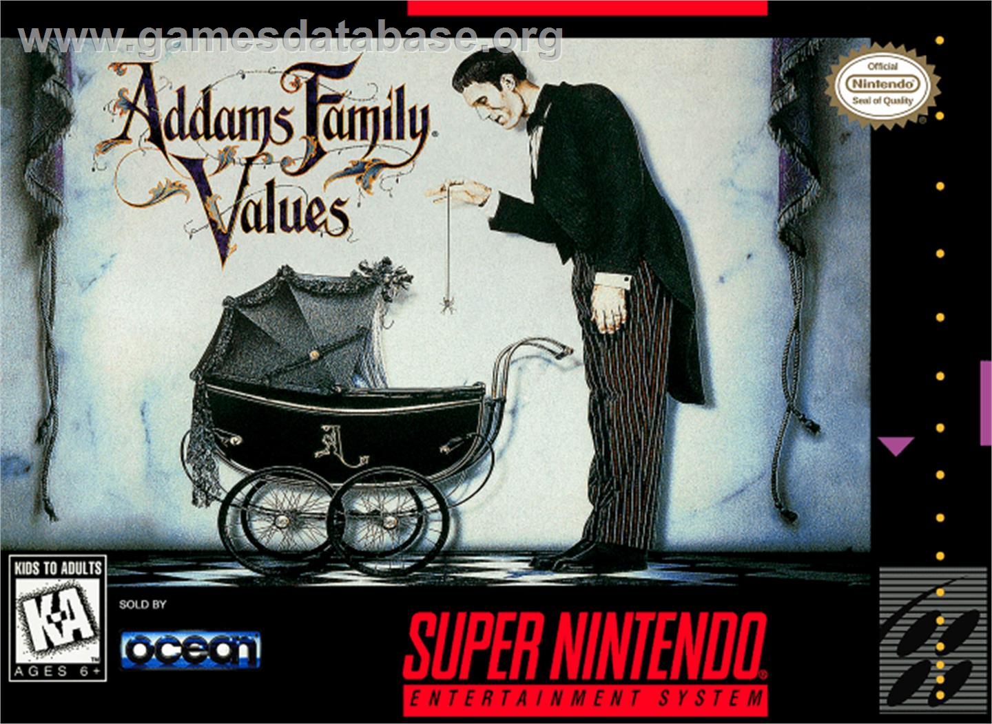 Addams Family Values - Nintendo SNES - Artwork - Box