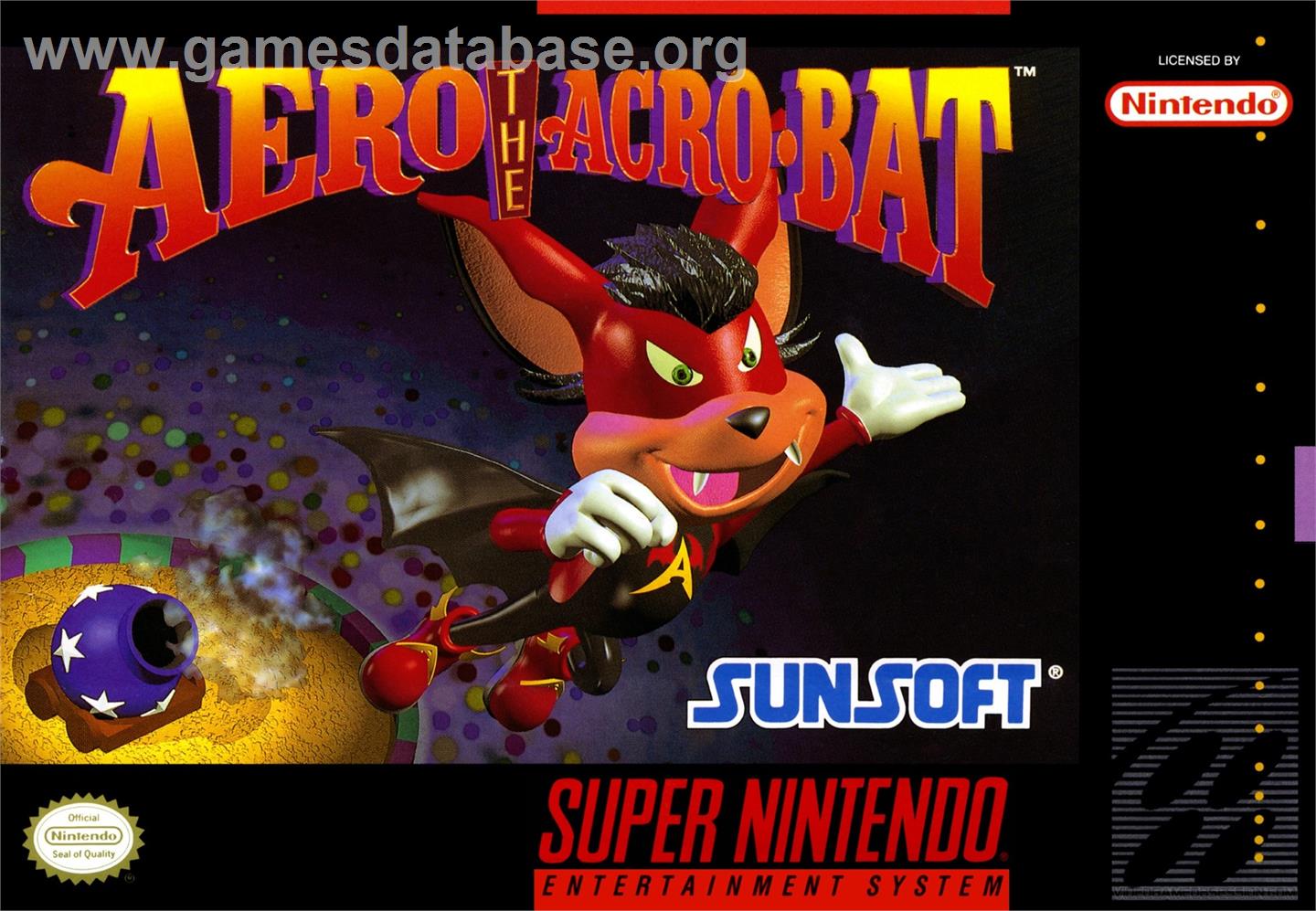 Aero The Acro-bat - Nintendo SNES - Artwork - Box
