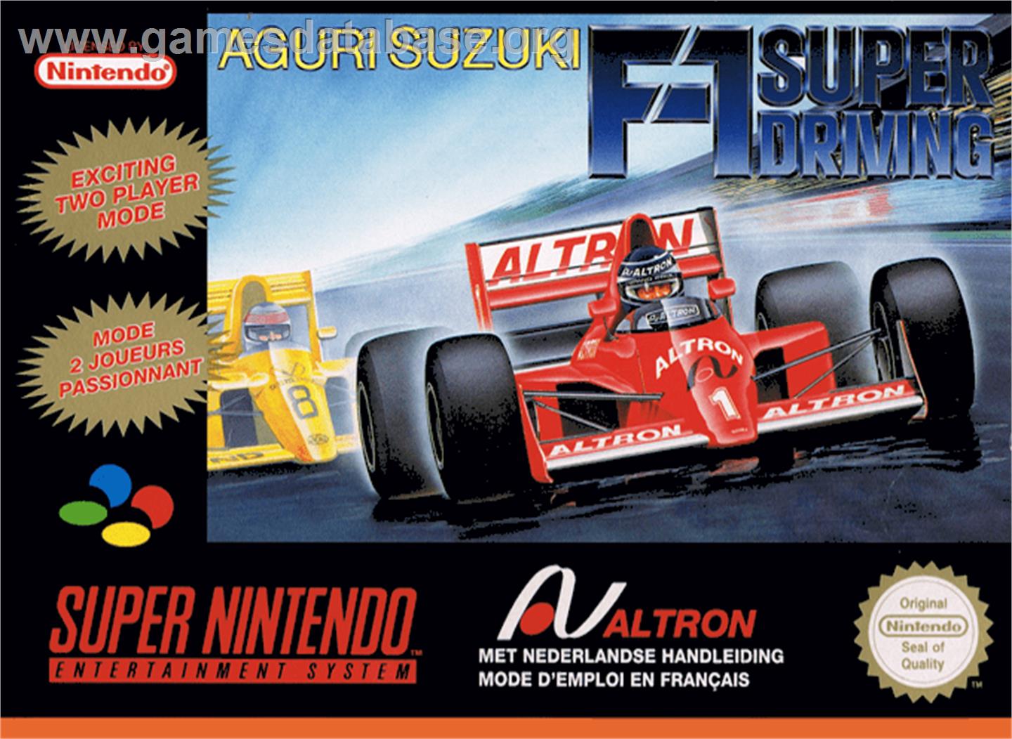Aguri Suzuki F-1 Super Driving - Nintendo SNES - Artwork - Box