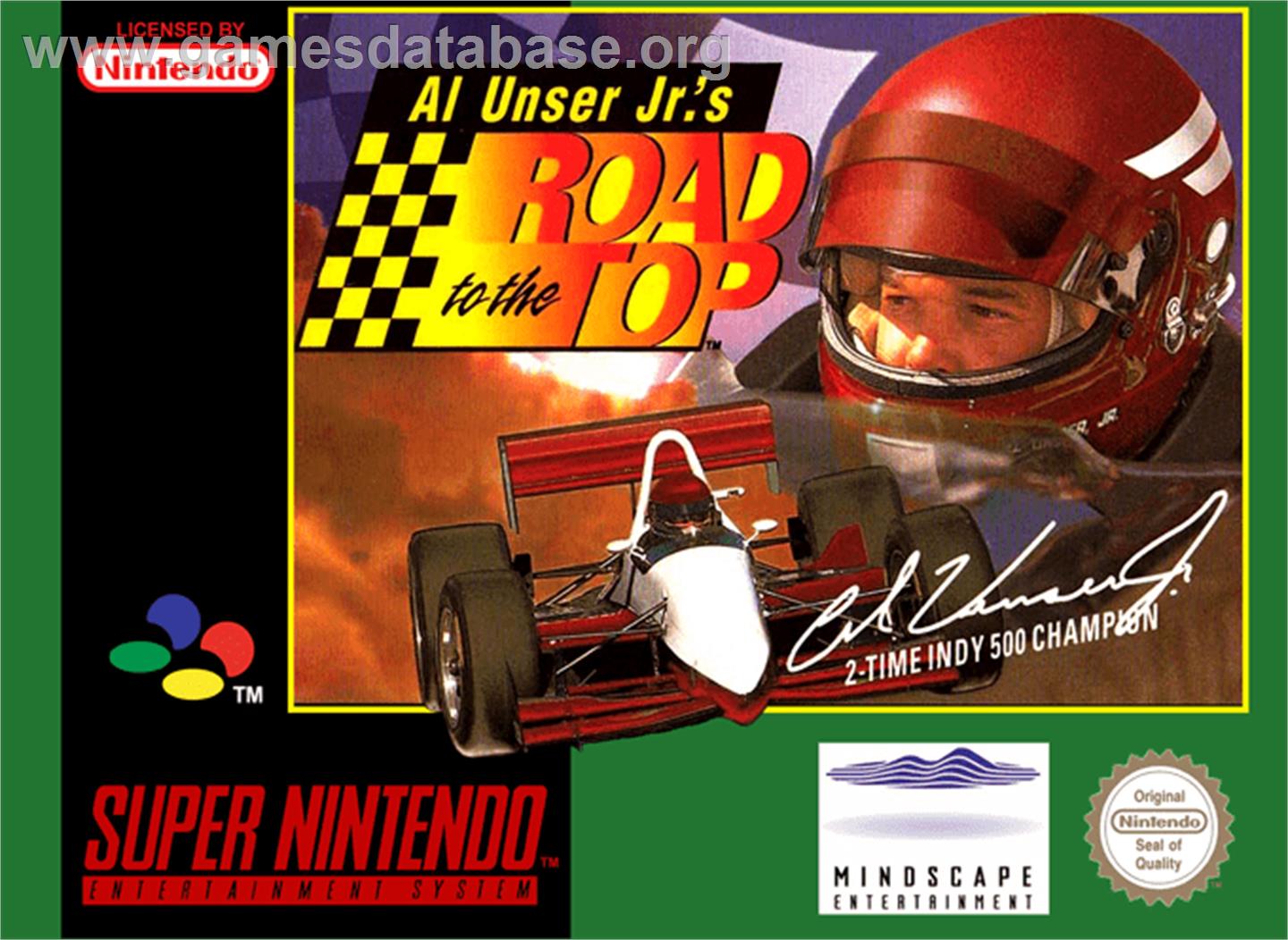 Al Unser Jr.'s Road to the Top - Nintendo SNES - Artwork - Box