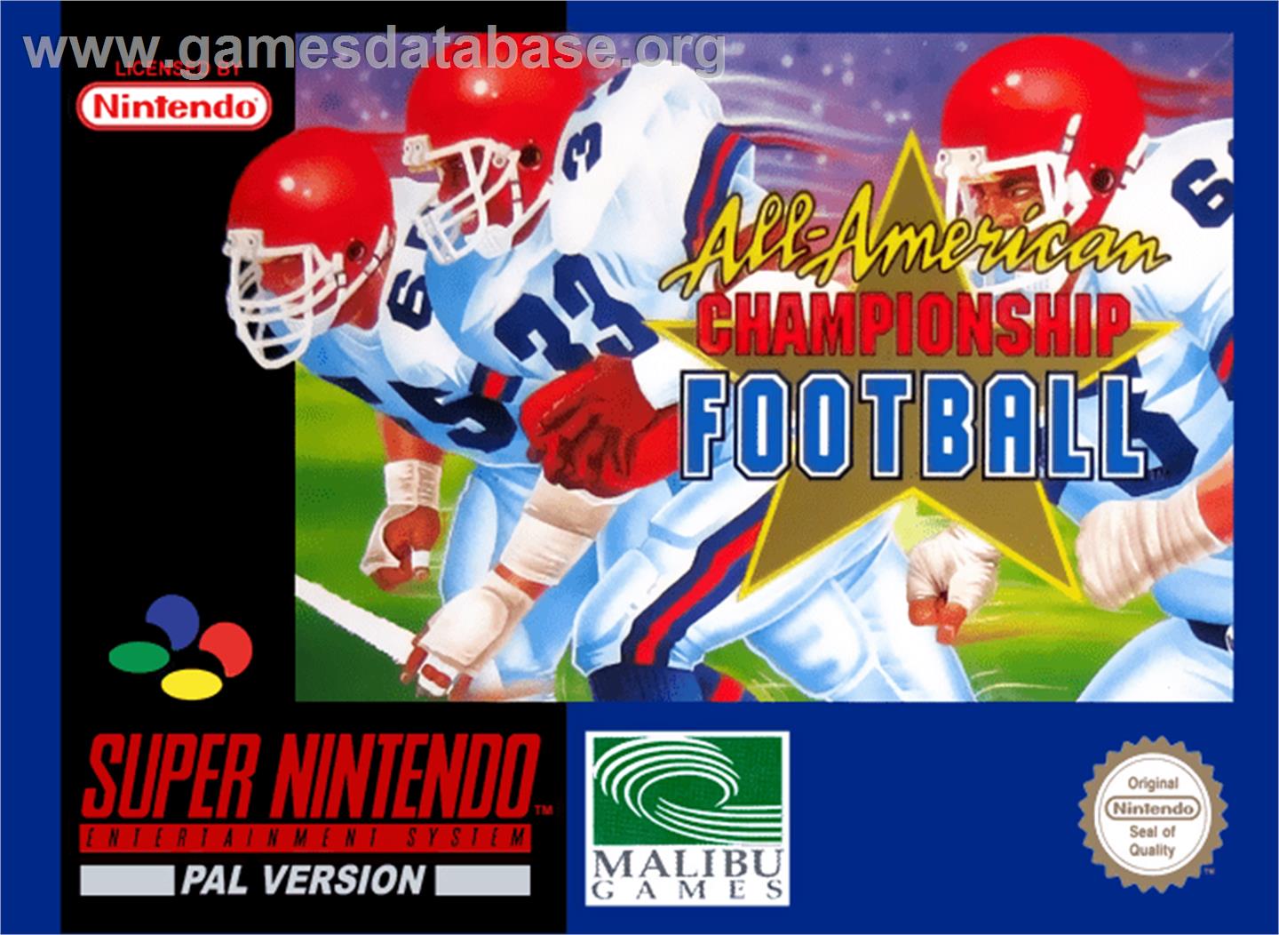All-American Championship Football - Nintendo SNES - Artwork - Box