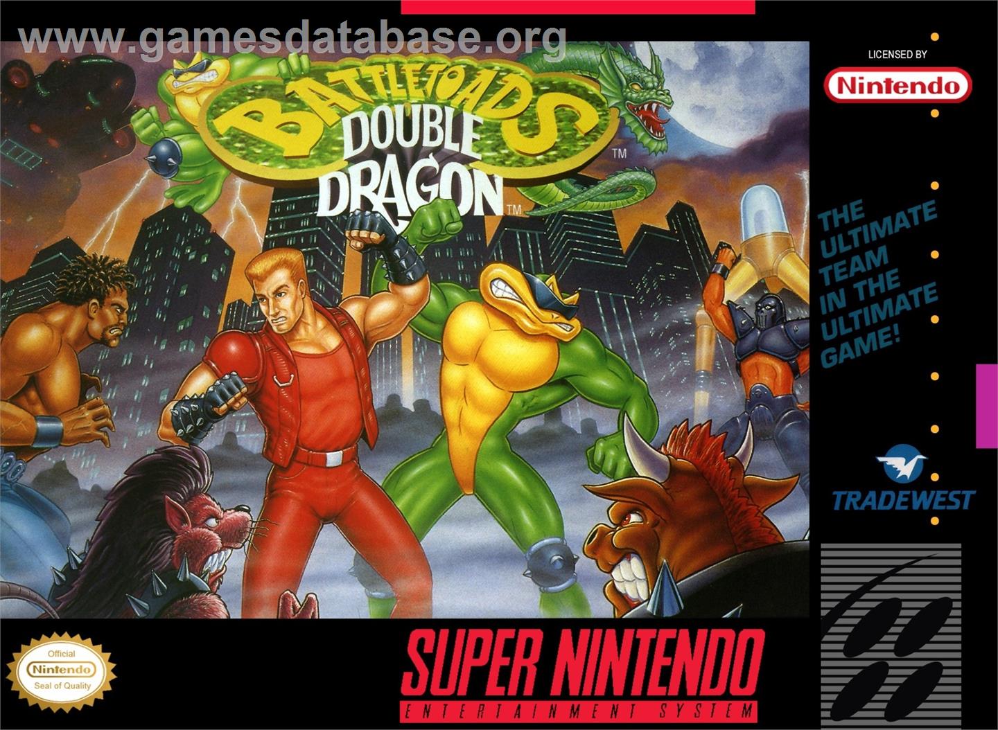 Battletoads And Double Dragon - Nintendo SNES - Artwork - Box