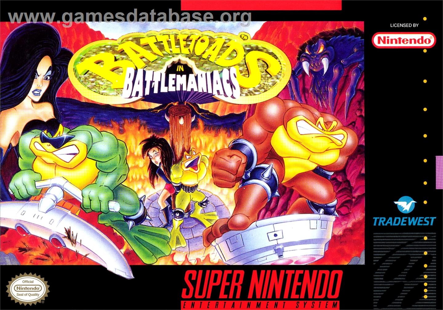 Battletoads In Battlemaniacs - Nintendo SNES - Artwork - Box